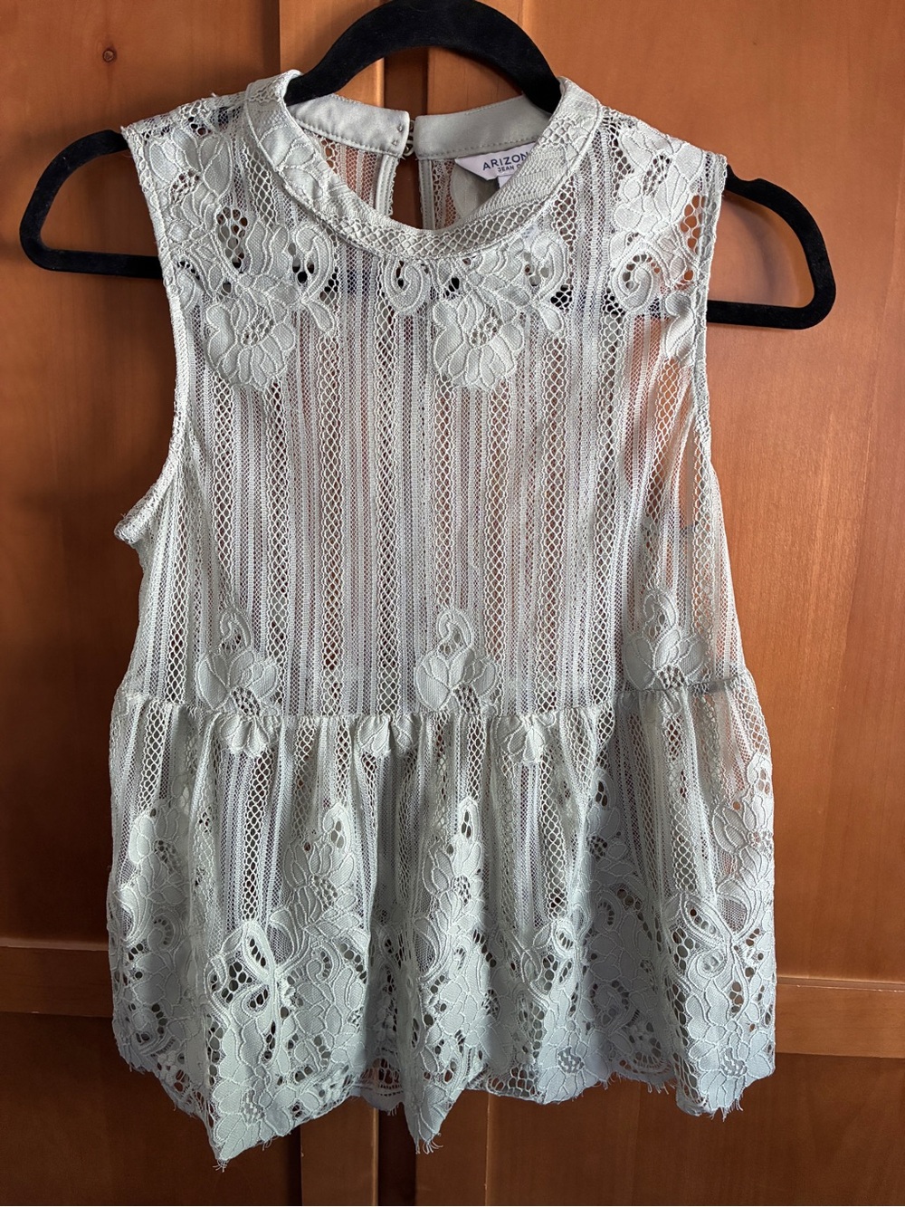 Arizona Jean Company Mint Lace Peplum Camisole #50